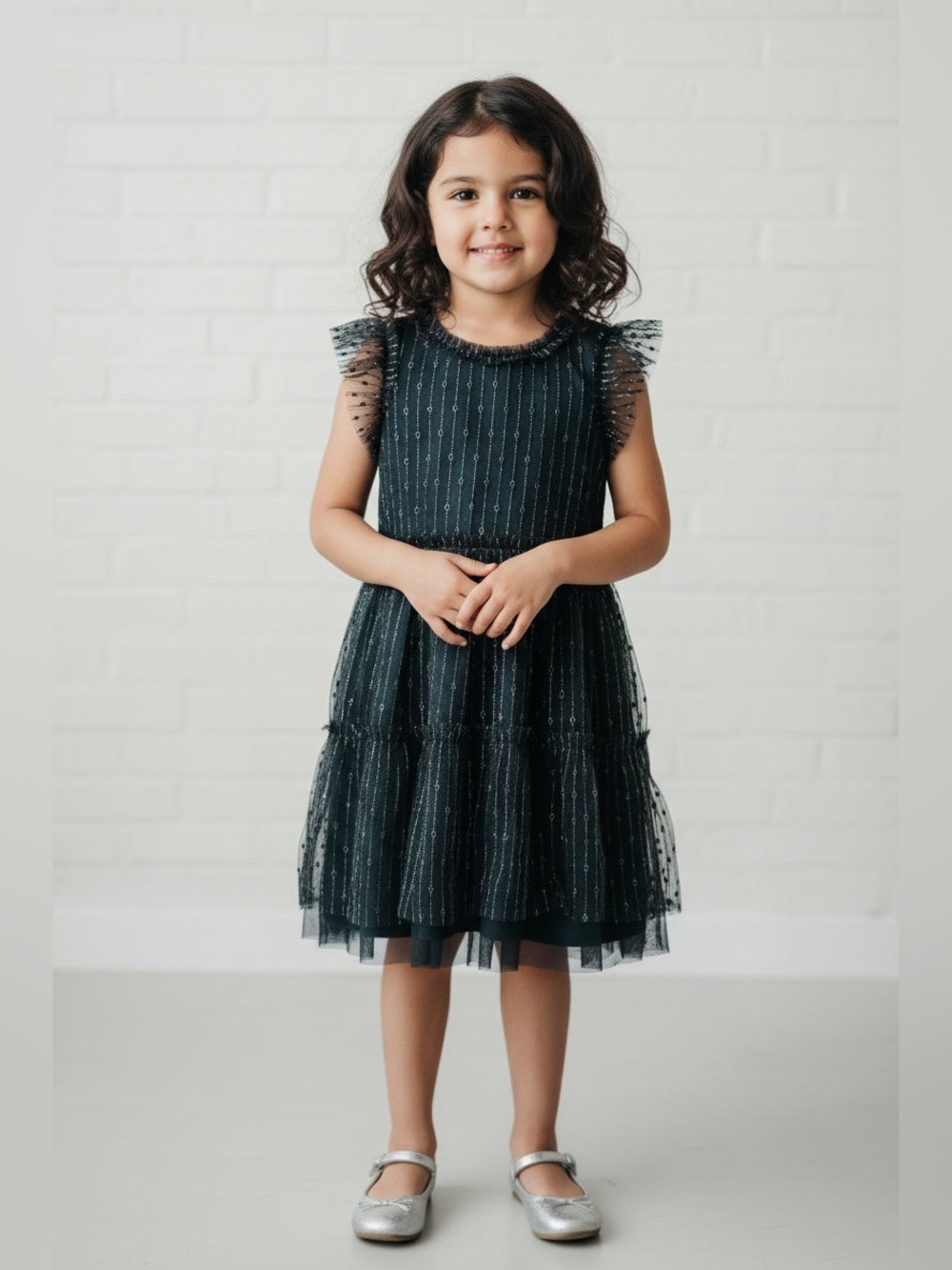 Cat & Jack Black Sparkle Tulle Dress